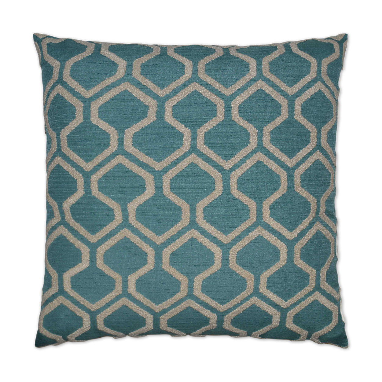 Raw Edges Turquoise Throw Pillow With Insert