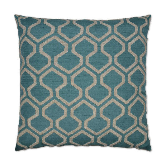 D.V. Kap Raw Edges Turquoise Throw Pillow With Insert