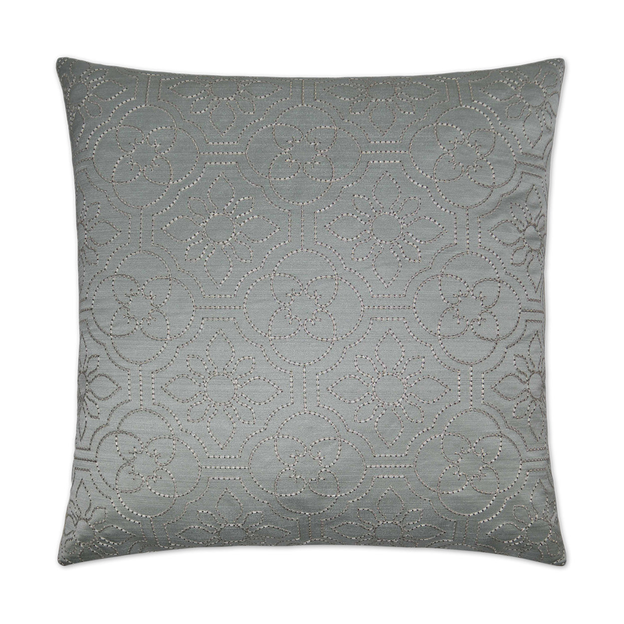 Ruched Up Mist Grey Throw Pillow With Insert