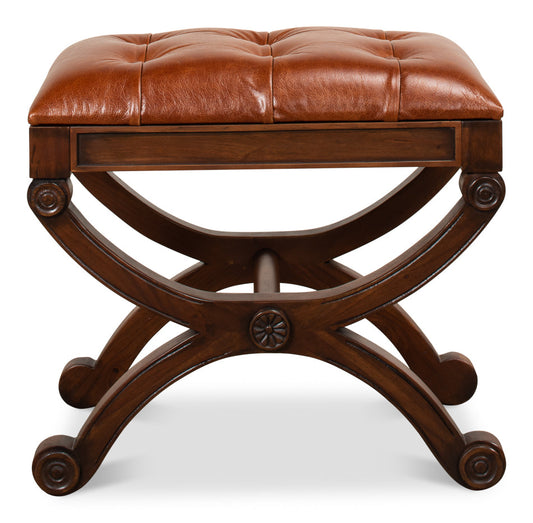 Empire Stool With Leather