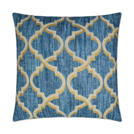 D.V. Kap Lustrous Lattice Indigo Throw Pillow Insert