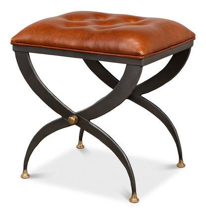 Mathsson Leather and Iron FootStool