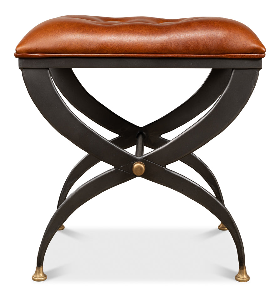 Mathsson Leather and Iron FootStool