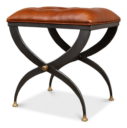 Mathsson Leather and Iron FootStool