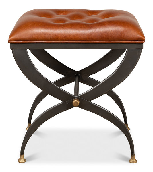 Mathsson Leather and Iron FootStool