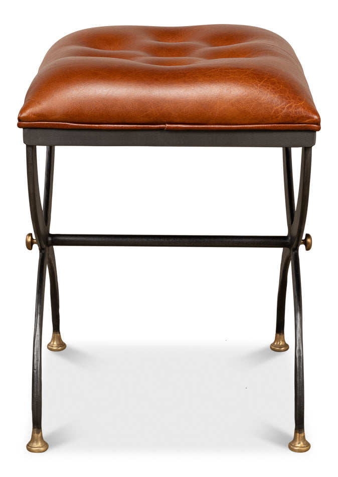 Mathsson Leather and Iron FootStool