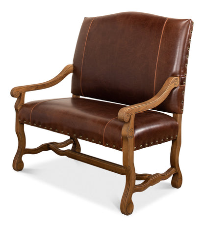 Italian Leather Settee