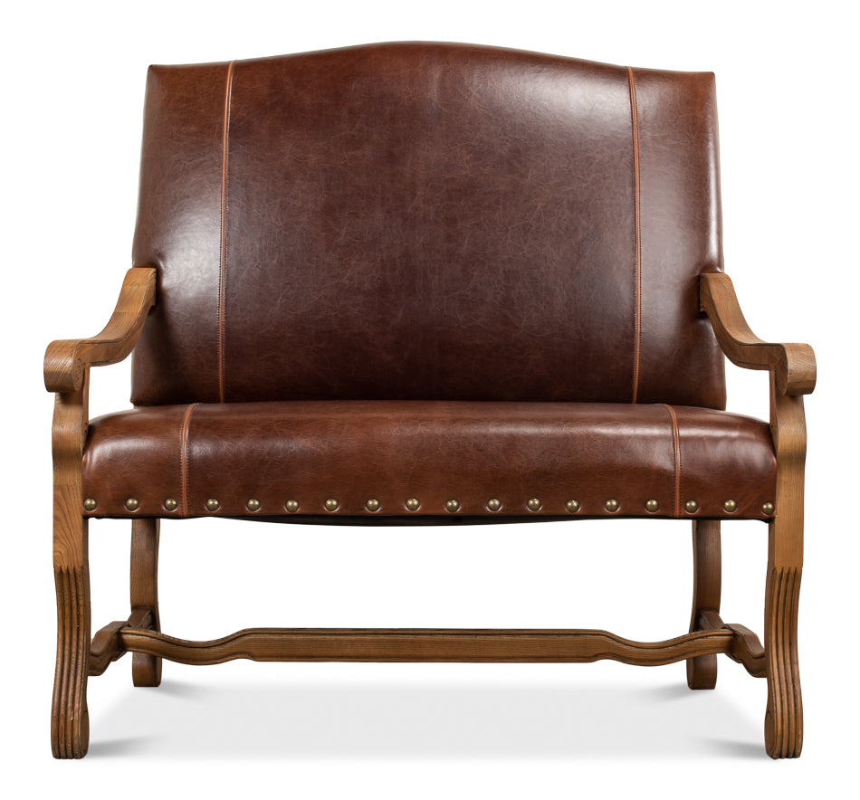 Italian Leather Settee