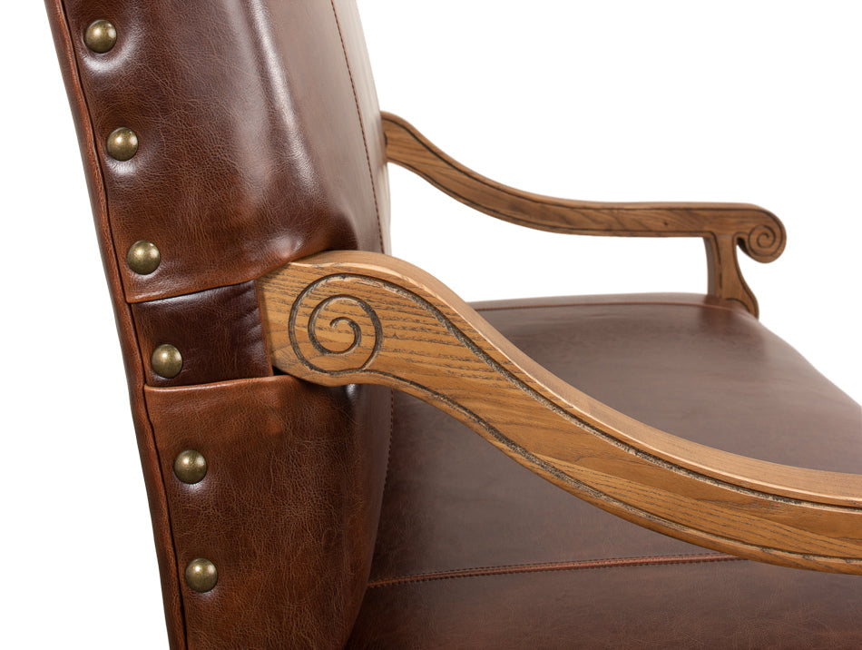 Italian Leather Settee