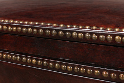 Studded Gentleman's Chest Leather Upholstery