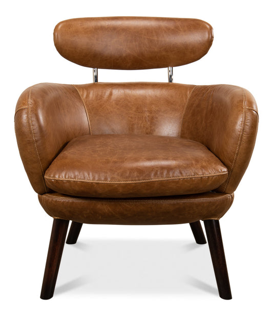 Sinclair Arm Chair Unique Leather Accent Chair