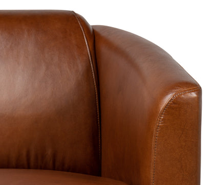 Mandy Arm Chair Retro Style Leather Club Chair