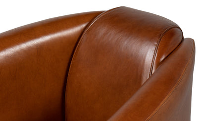 Mandy Arm Chair Retro Style Leather Club Chair