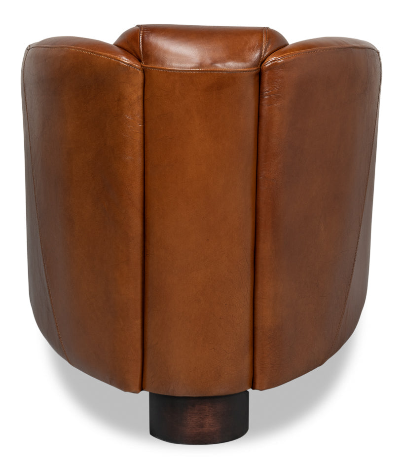 Mandy Arm Chair Retro Style Leather Club Chair