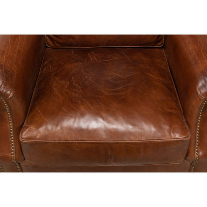 Papa's Chair Comfortable Leather Club Chair