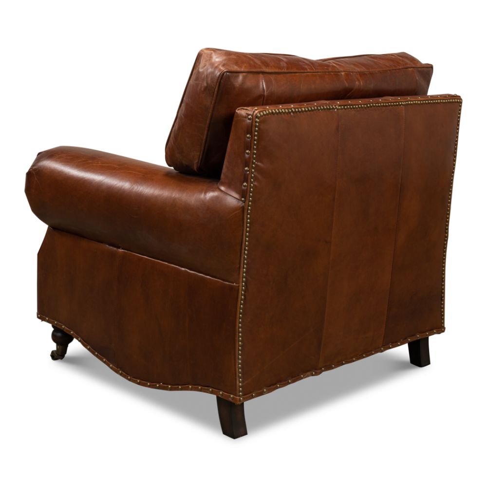 Papa's Chair Comfortable Leather Club Chair