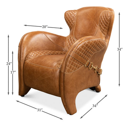 Hera Arm Chair Unique Leather Club Chair