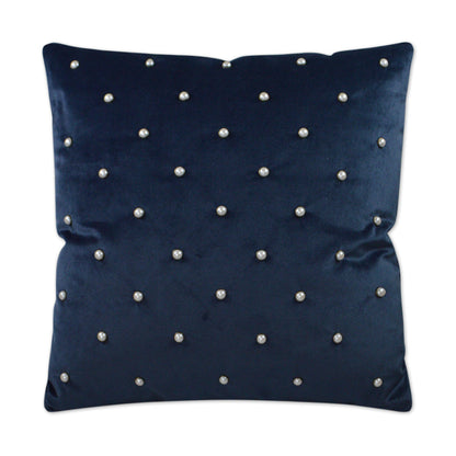 Pearlesque Azure Blue Throw Pillow With Insert