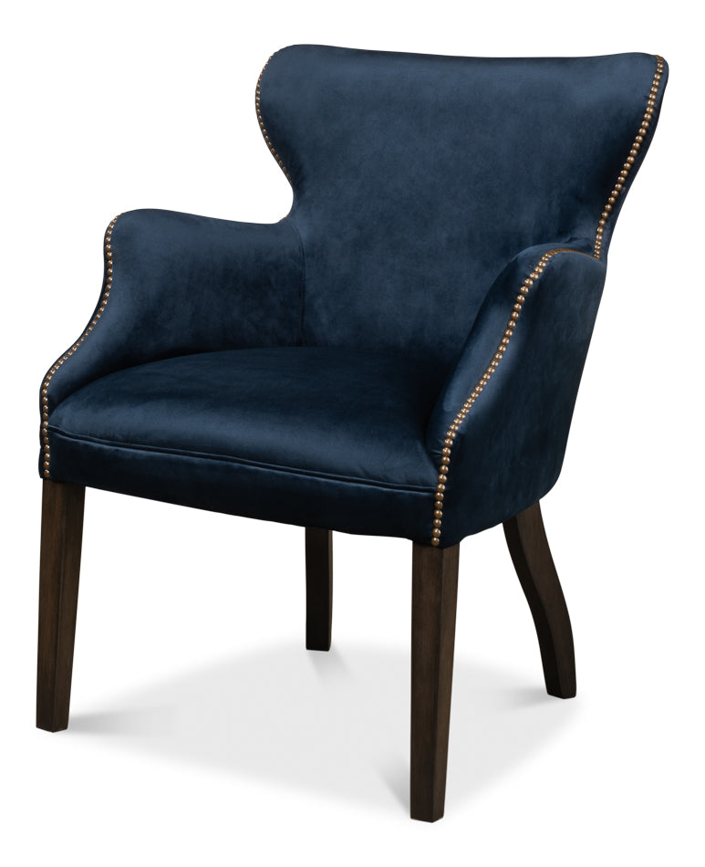 Princess Accent Chair Blue Velvet