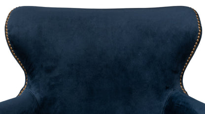 Princess Accent Chair Blue Velvet