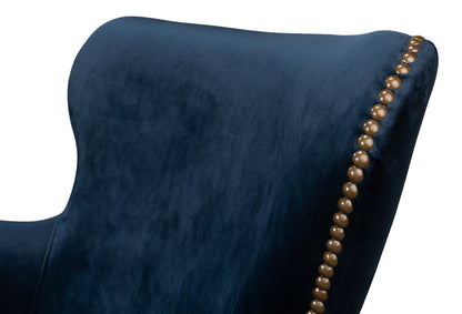 Princess Accent Chair Blue Velvet