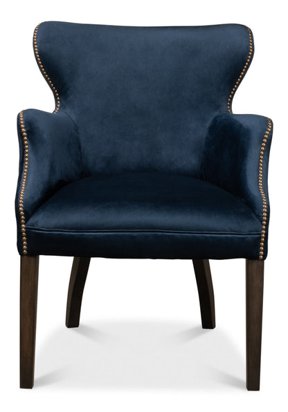 Princess Accent Chair Blue Velvet