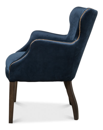 Princess Accent Chair Blue Velvet