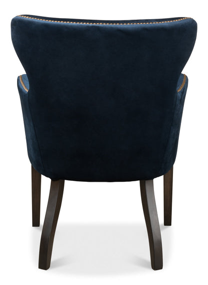 Princess Accent Chair Blue Velvet