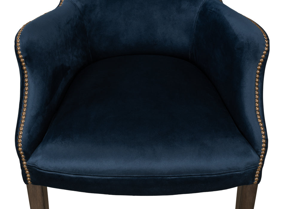 Princess Accent Chair Blue Velvet