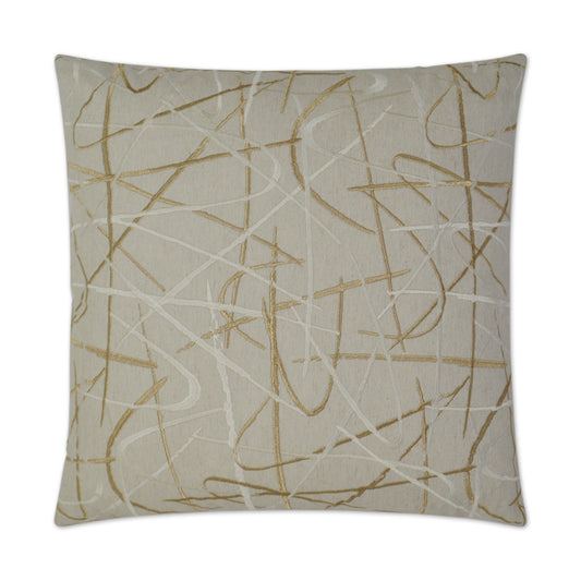 D.V. Kap Scribble Gold Throw Pillow With Insert