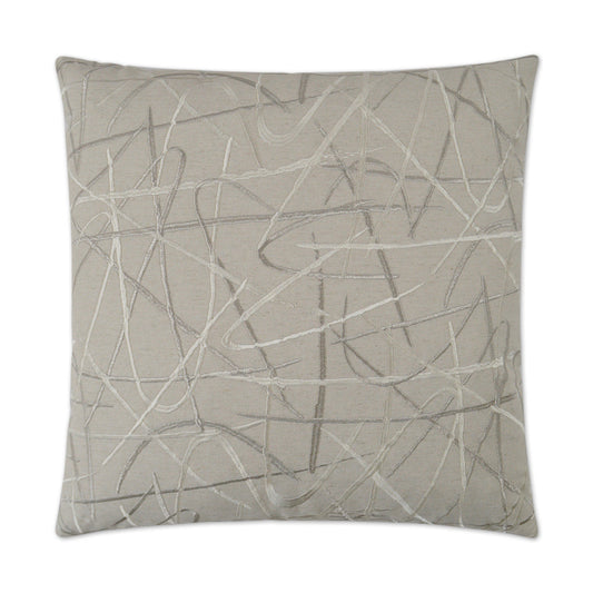 D.V. Kap Scribble Silver Throw Pillow With Insert