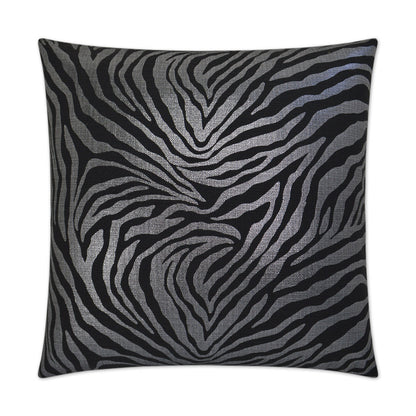 Kumba Ebony Black Throw Pillow With Insert