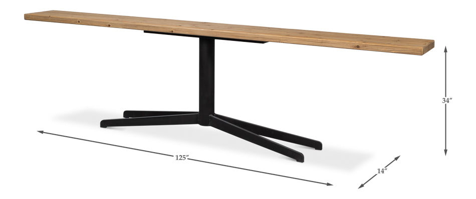 Wall Console Table Extra Long 125" Wide