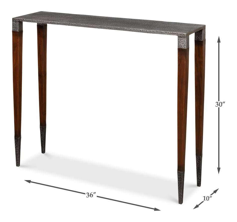 Burnford Console Table Antiqued Finish