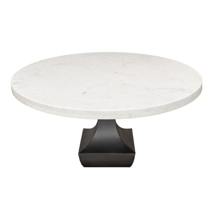 Haviland Marble Round Dining Table White