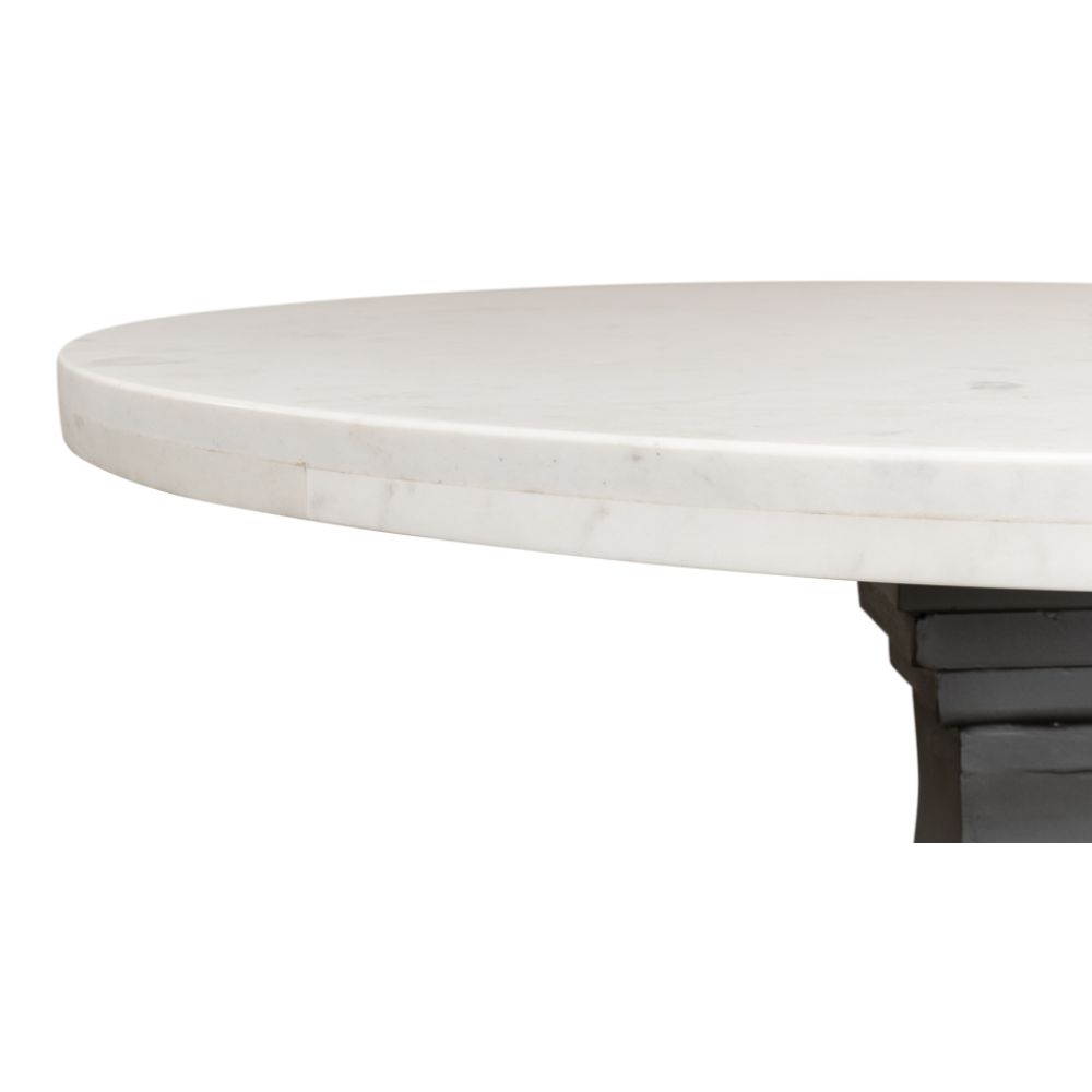 Haviland Marble Round Dining Table White