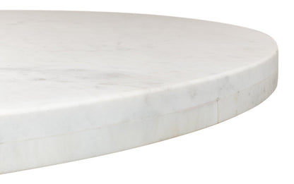 Haviland Marble Round Dining Table White