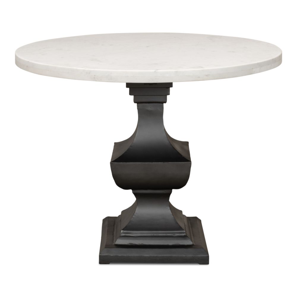 Haviland Marble Round Dining Table White