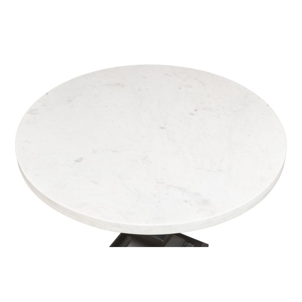 Haviland Marble Round Dining Table White