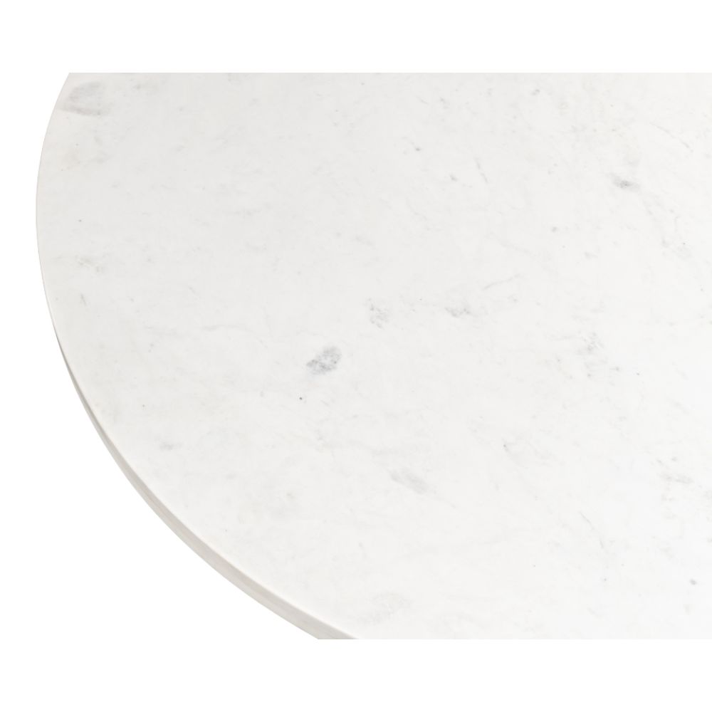 Haviland Marble Round Dining Table White