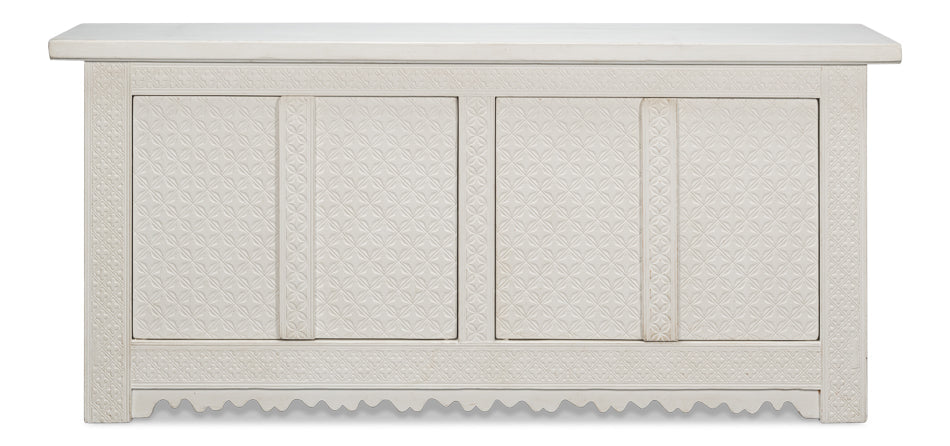 Persian Sideboard Antique White Cabinet For Living Room