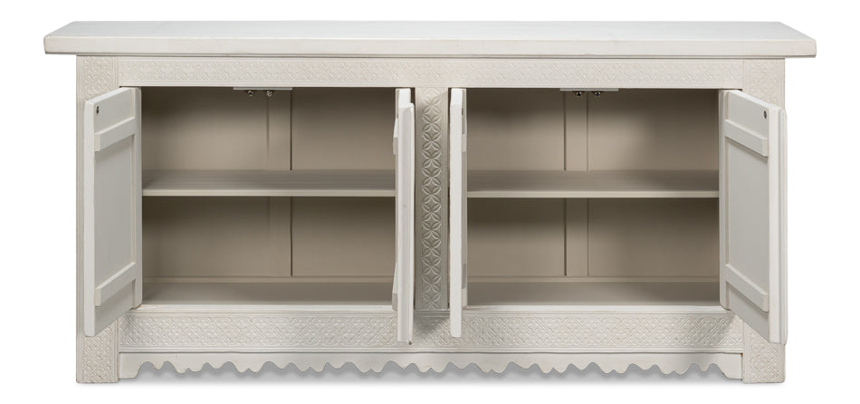 Persian Sideboard Antique White Cabinet For Living Room