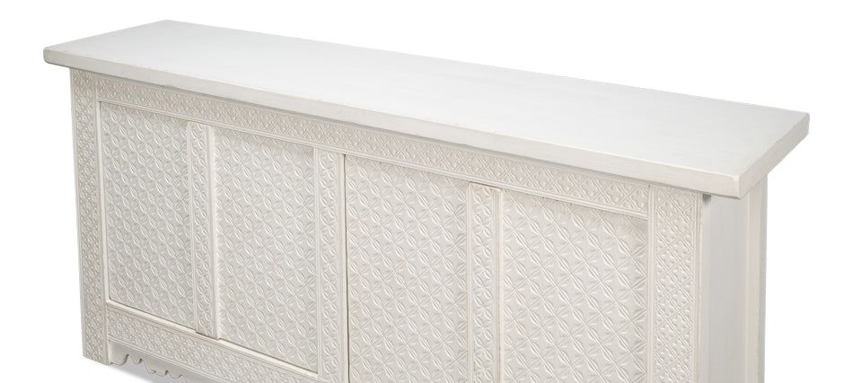 Persian Sideboard Antique White Cabinet For Living Room