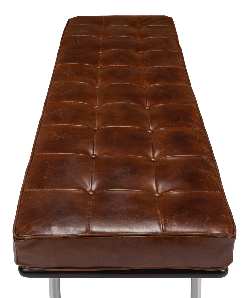 Prince Albert Bench Vintage Havana Leather