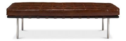 Prince Albert Bench Vintage Havana Leather