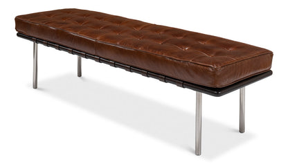 Prince Albert Bench Vintage Havana Leather