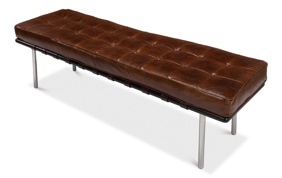 Prince Albert Bench Vintage Havana Leather