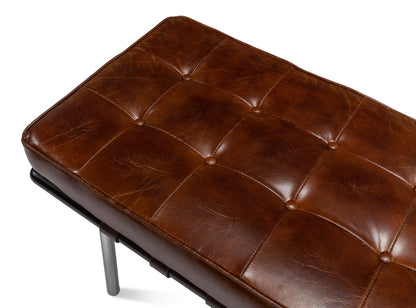 Prince Albert Bench Vintage Havana Leather