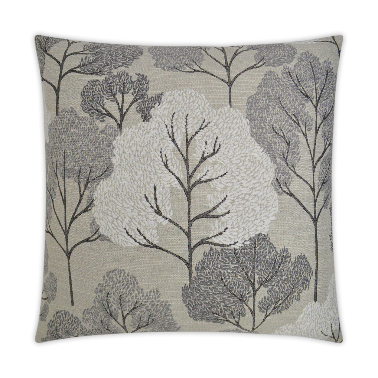 Trees Grey Throw Pillow With Insert