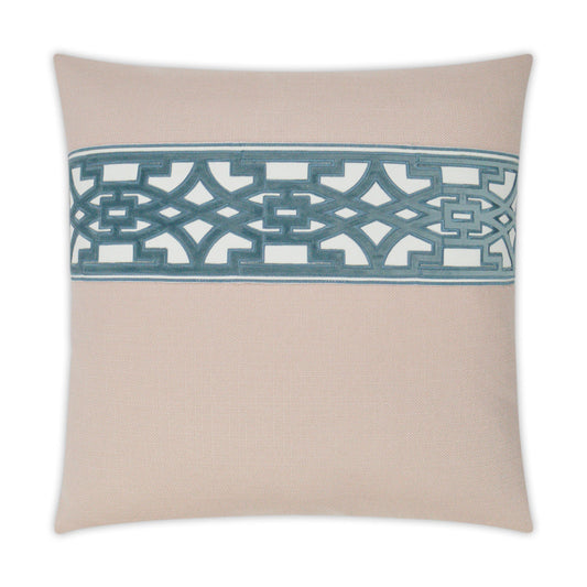 D.V. Kap Lyon Blush Teal  Throw Pillow With Insert